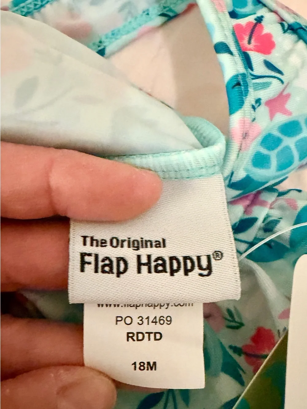Flap Happy NWT Delaney Hip Ruffle (Floral & Turtle) One-Piece Swimsuit